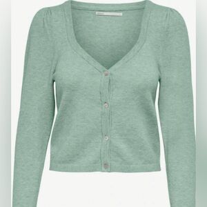 ONLY Women's Mint Green Cardigan